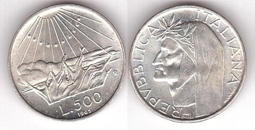 Italy 500 lire 1965 - lire,
