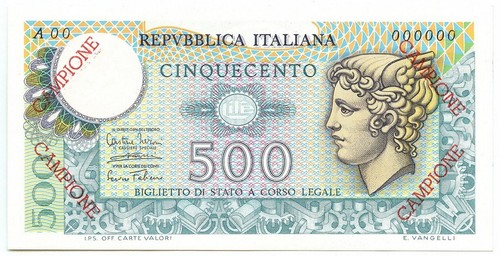 500 lire campione - biglietto, di